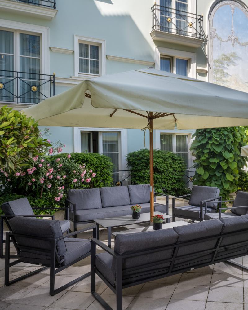 Gartenlounge im Hotel Am Jägertor in Potsdam